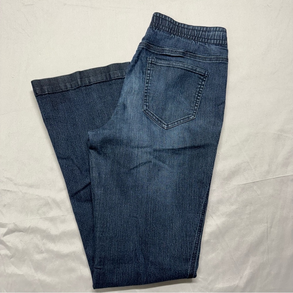Chico’s Platinum Jeans Dark wash Size 0.5 Bootcut Elastic Waist - Picture 6 of 7
